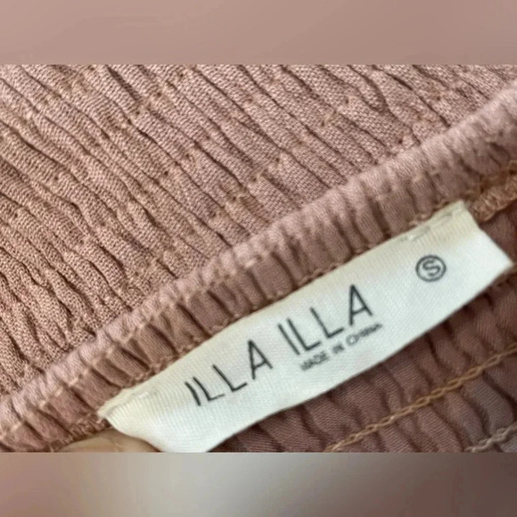 ILLA ILLA Smocked Rose Gold Bodycon Mini Dress Small - Picture 6 of 7